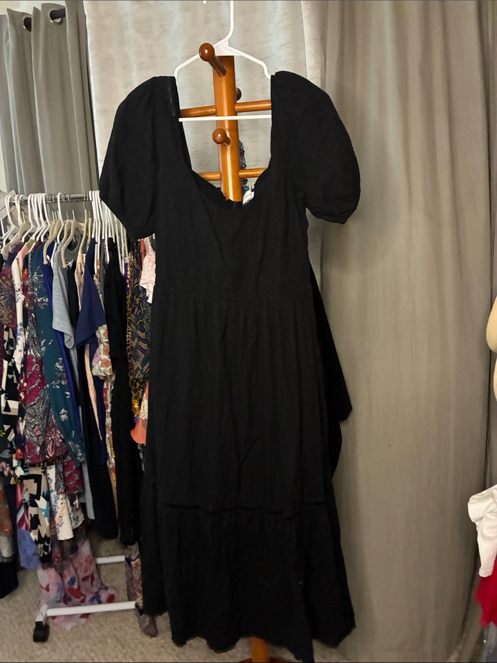 LOST + WANDER BLACK MAXI DRESS, LARGE